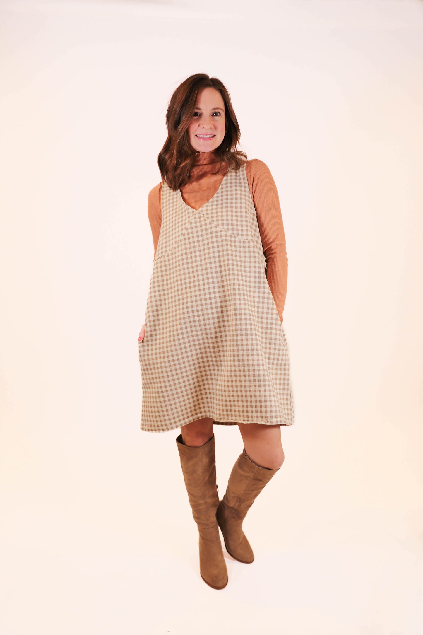 Lets Fall in Love Gingham Jumper