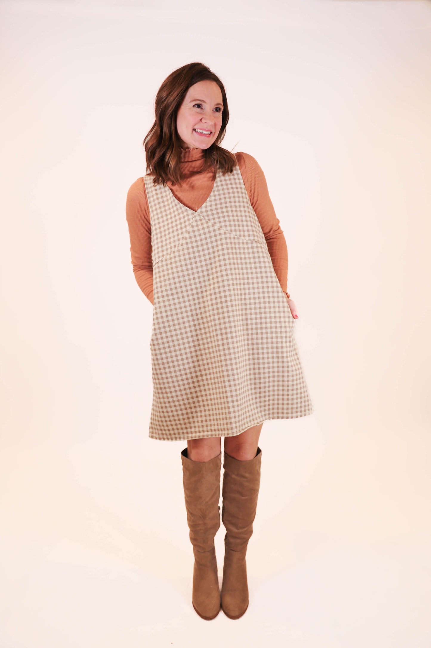 Lets Fall in Love Gingham Jumper